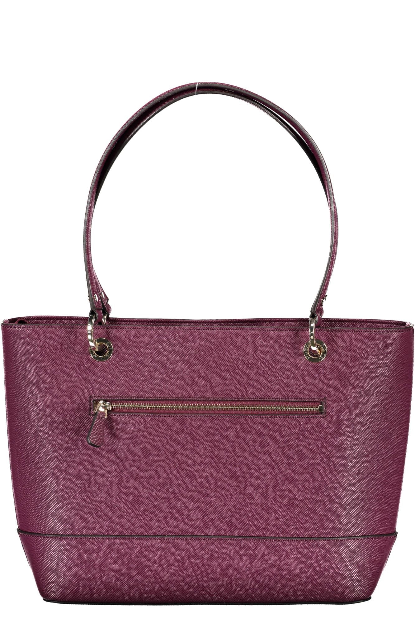 Guess Jeans Chic Purple Guess Tote with Elegant Detailing