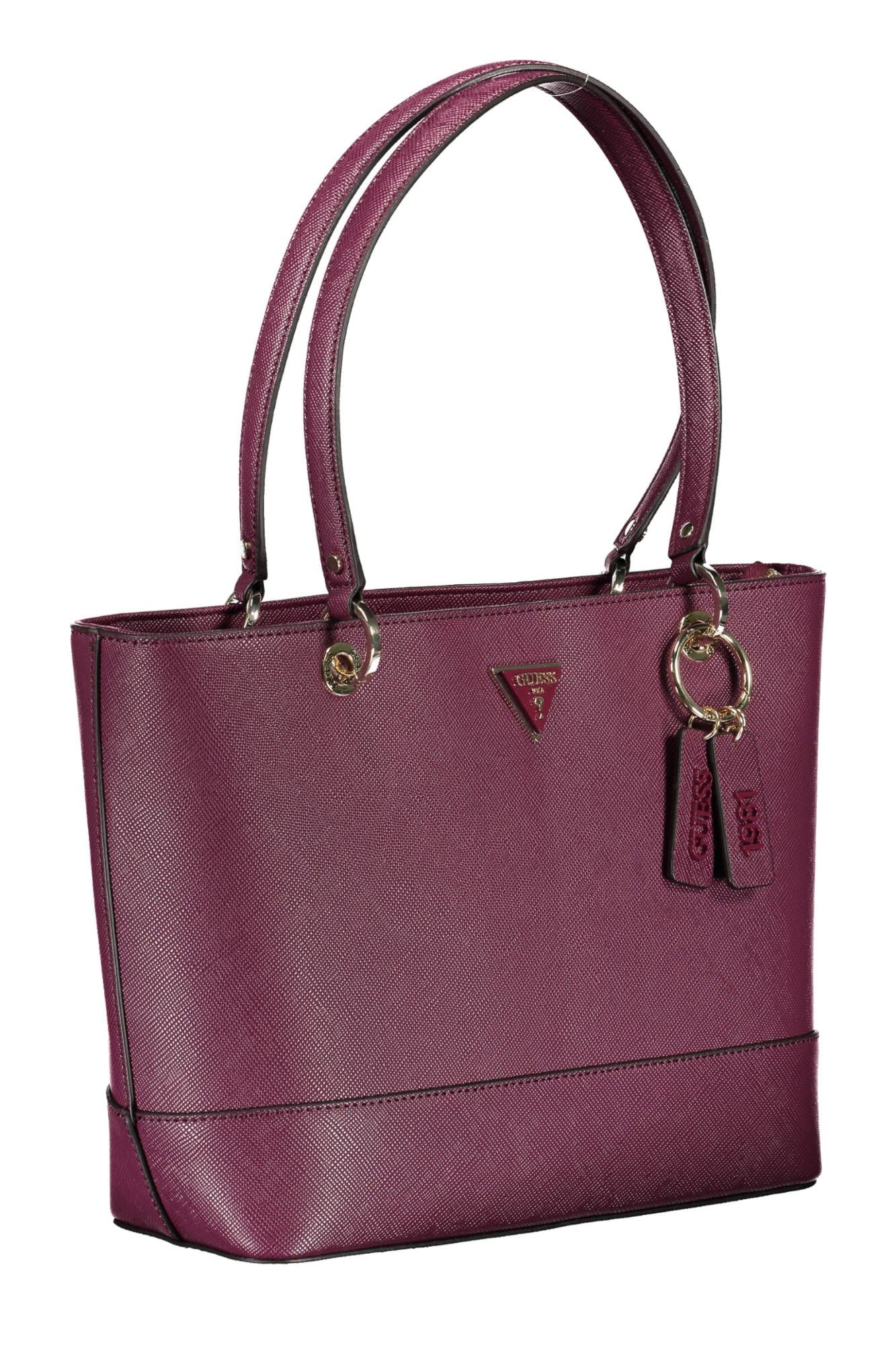 Guess Jeans Chic Purple Guess Tote with Elegant Detailing