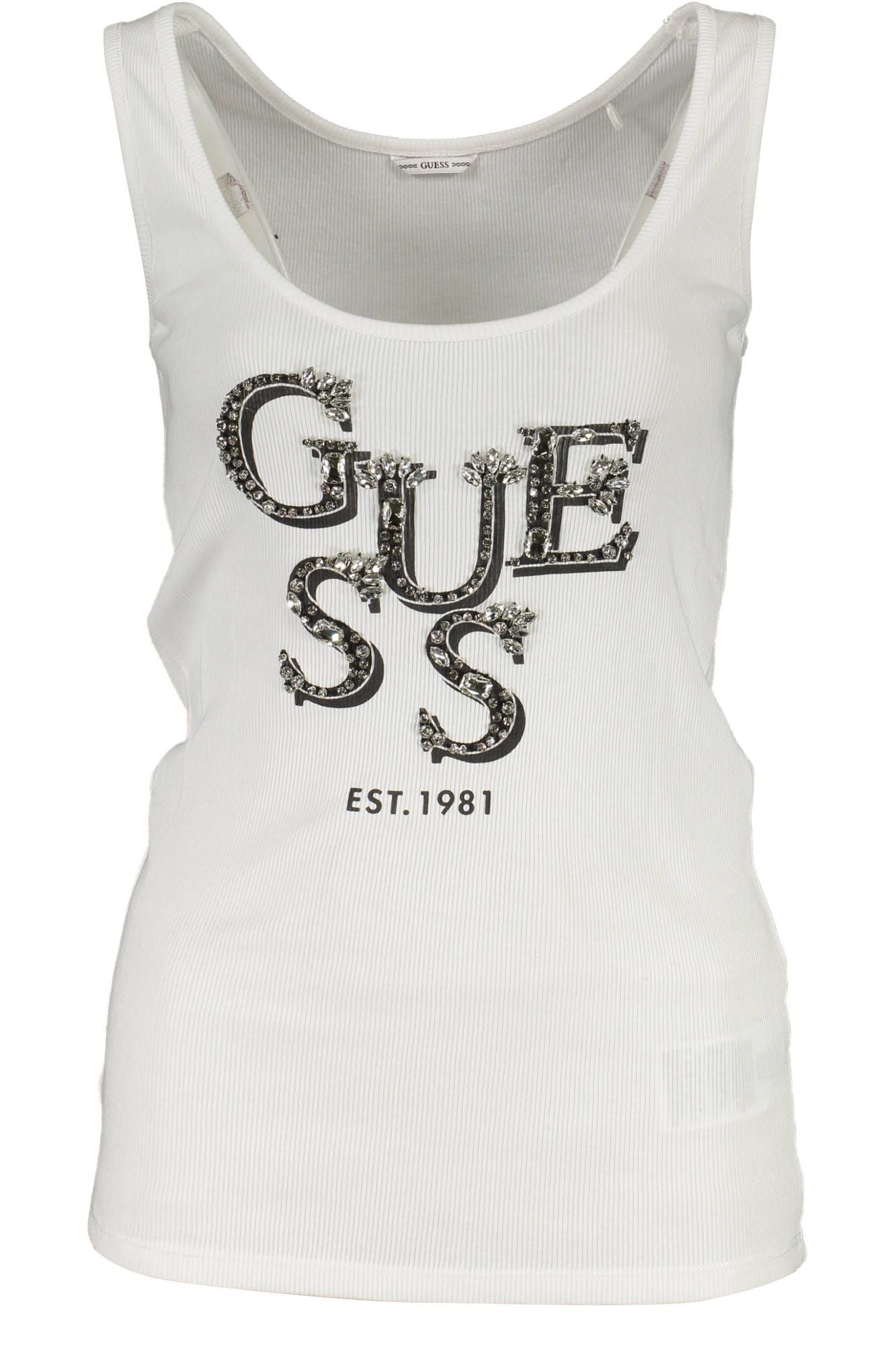 Guess Jeans Elegant White Organic Cotton Tank Top