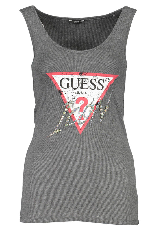 Guess Jeans Chic Gray Rhinestone Tank Top