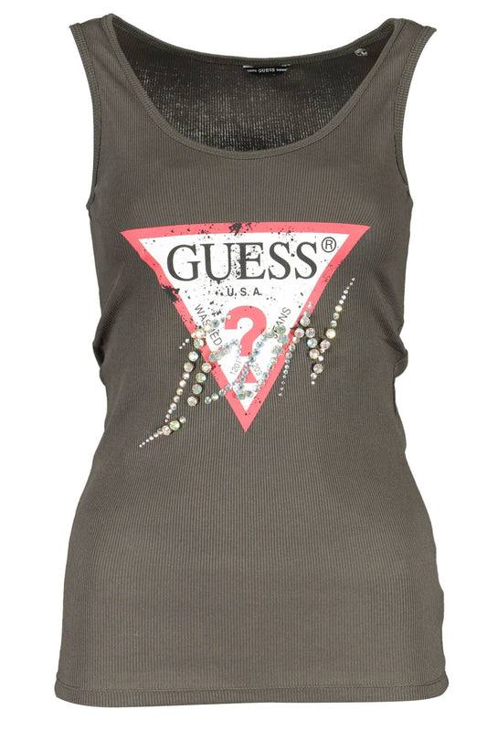 Guess Jeans Chic Green Rhinestone Tank Top