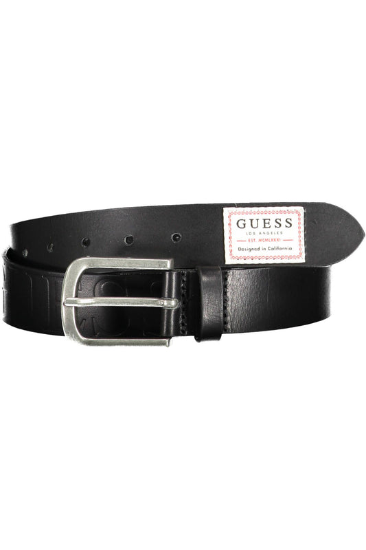 Guess Jeans Sleek Italian Leather Belt with Metal Buckle