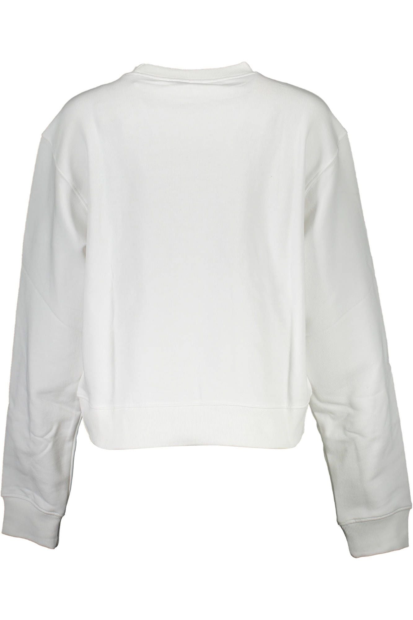 Guess Jeans Chic White Long-Sleeved Sweatshirt with Logo Detail