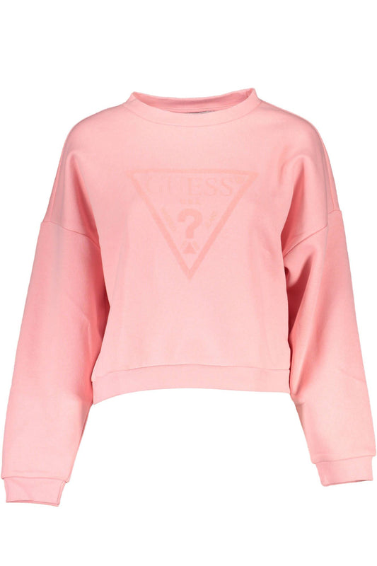 Guess Jeans Chic Pink Organic Cotton Sweatshirt