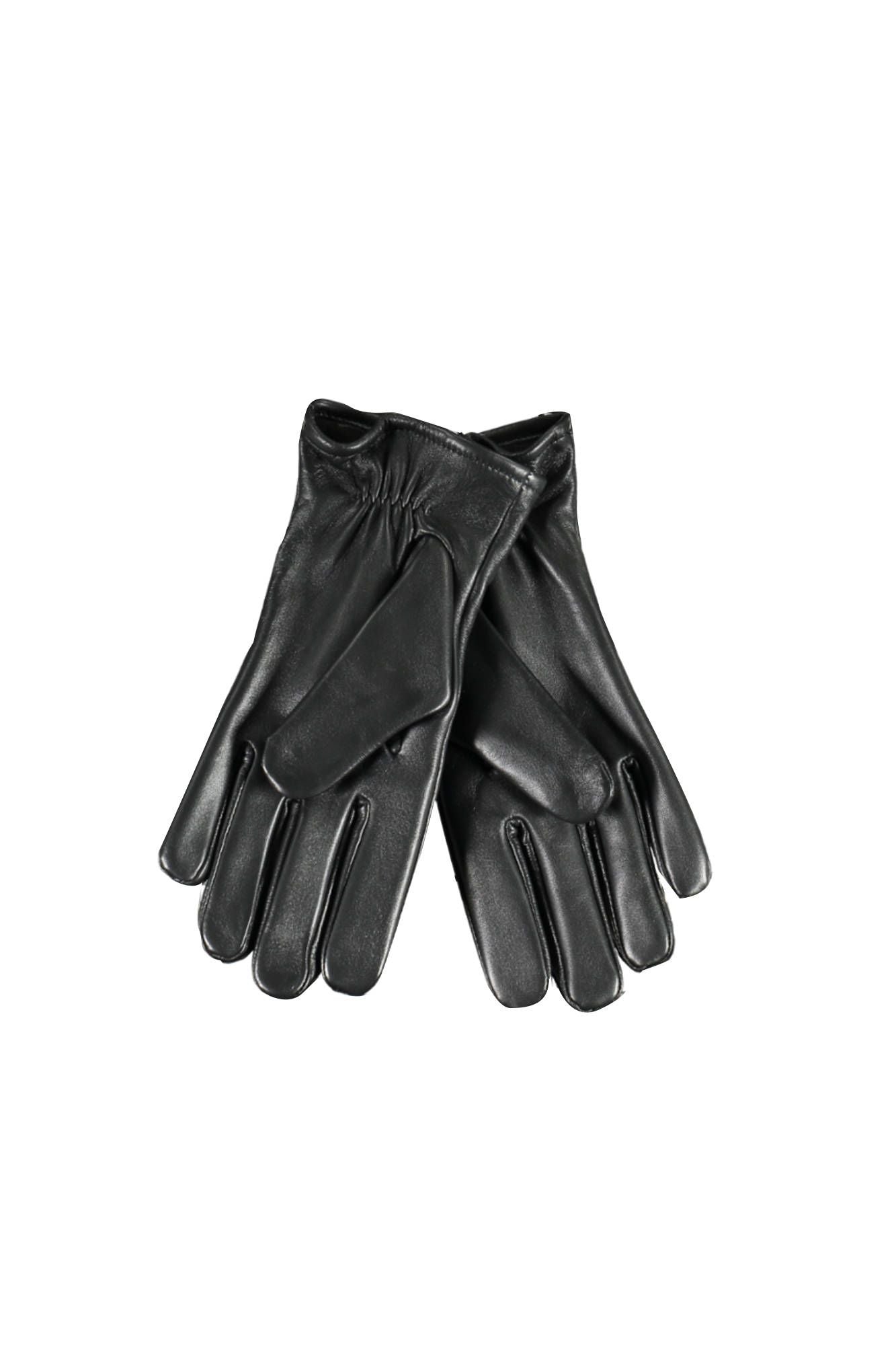 Guess Jeans Elegant Leather Gloves with Contrasting Accents