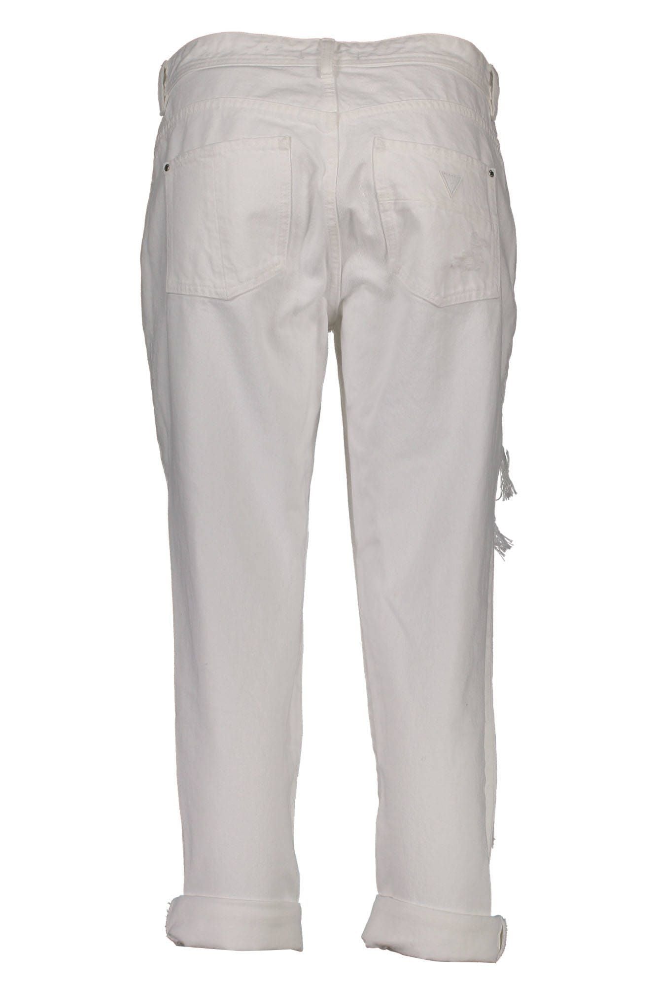 Guess Jeans Chic White Distressed Denim - Effortless Elegance