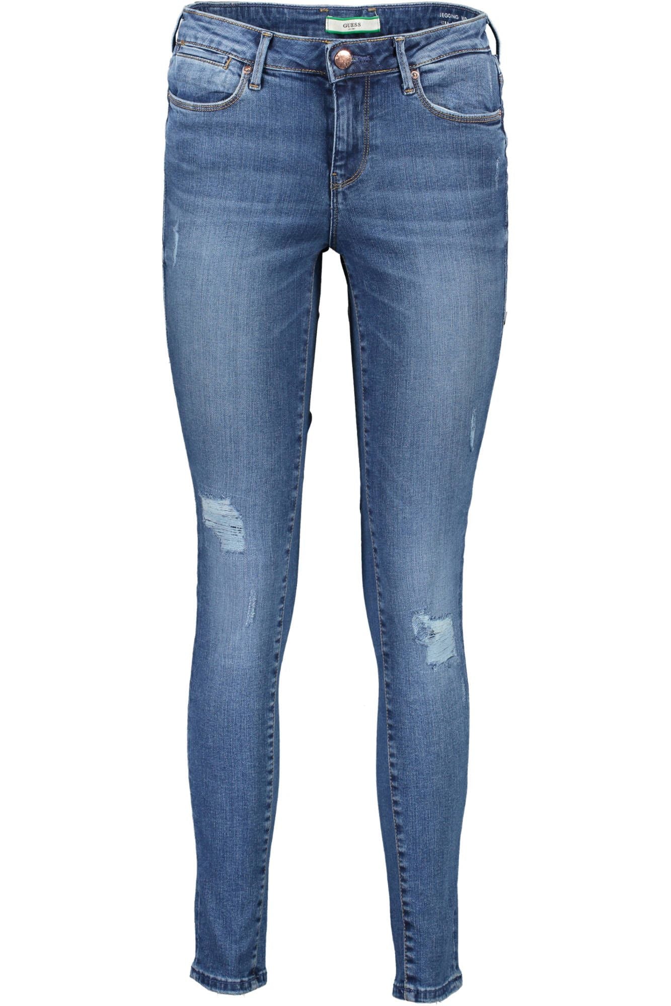 Guess Jeans Chic Faded Blue Cotton Denim Jeans