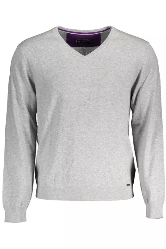 Guess Jeans Chic V-Neck Sweater with Contrasting Details