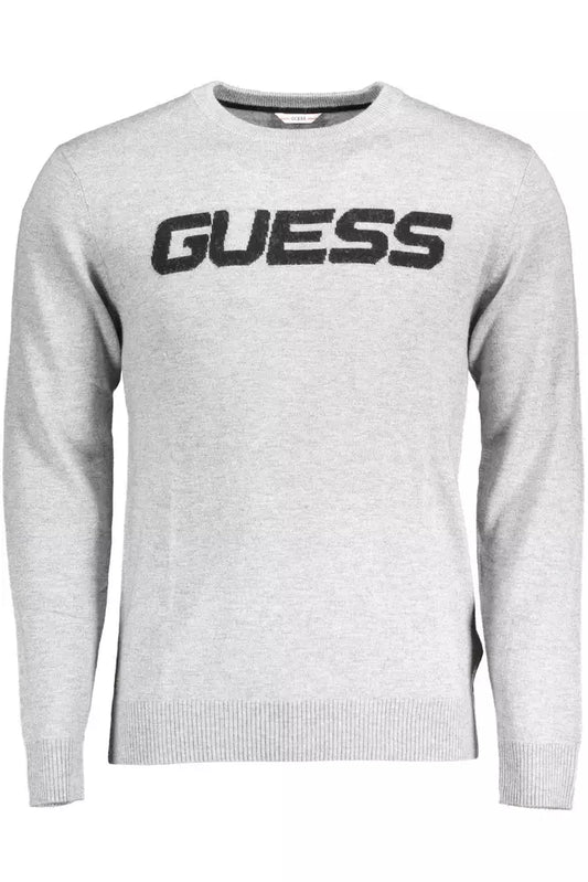 Guess Jeans Chic Gray Contrasting Detail Sweater