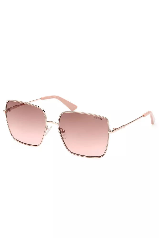 Guess Jeans Chic Bronze Square Metal Sunglasses