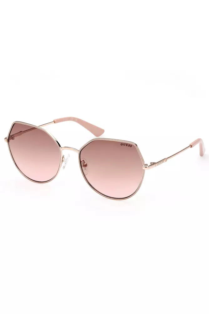 Guess Jeans Bronze Round Lens Sunglasses with Metal Frame