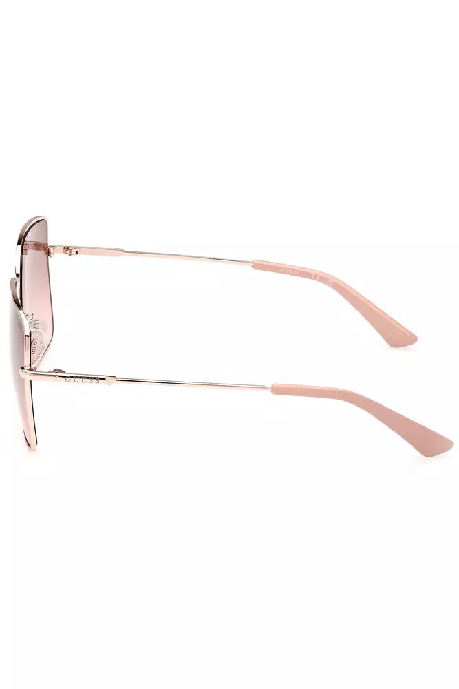 Guess Jeans Chic Bronze Square Metal Sunglasses