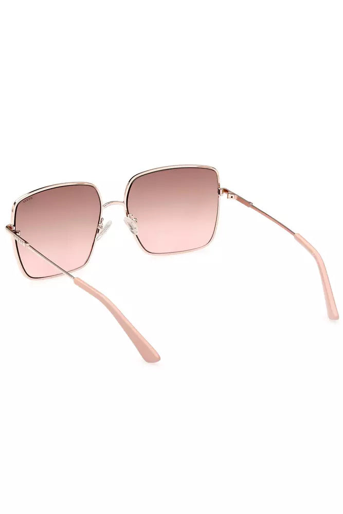 Guess Jeans Chic Bronze Square Metal Sunglasses