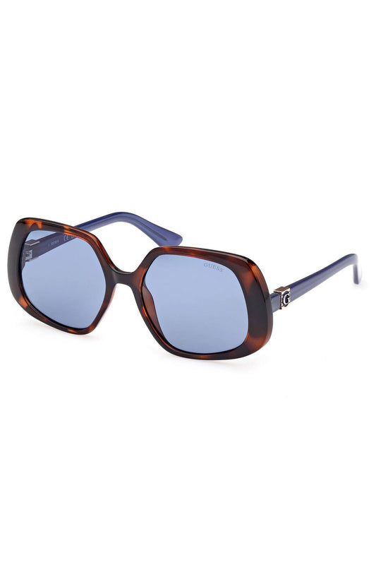 Guess Jeans Chic Square Frame Sunglasses with Contrasting Accents