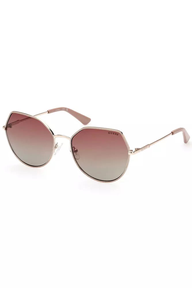 Guess Jeans Chic Gold-Tone Round Lens Sunglasses