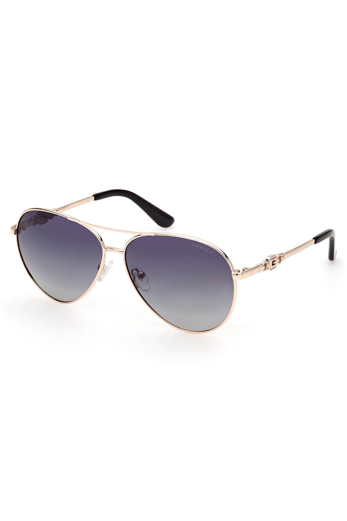 Guess Jeans Chic Gold Frame Teardrop Sunglasses