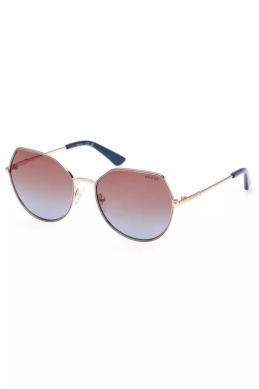 Guess Jeans Chic Round Lens Metal Frame Sunglasses