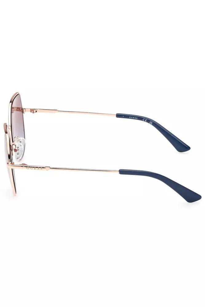 Guess Jeans Chic Round Lens Metal Frame Sunglasses