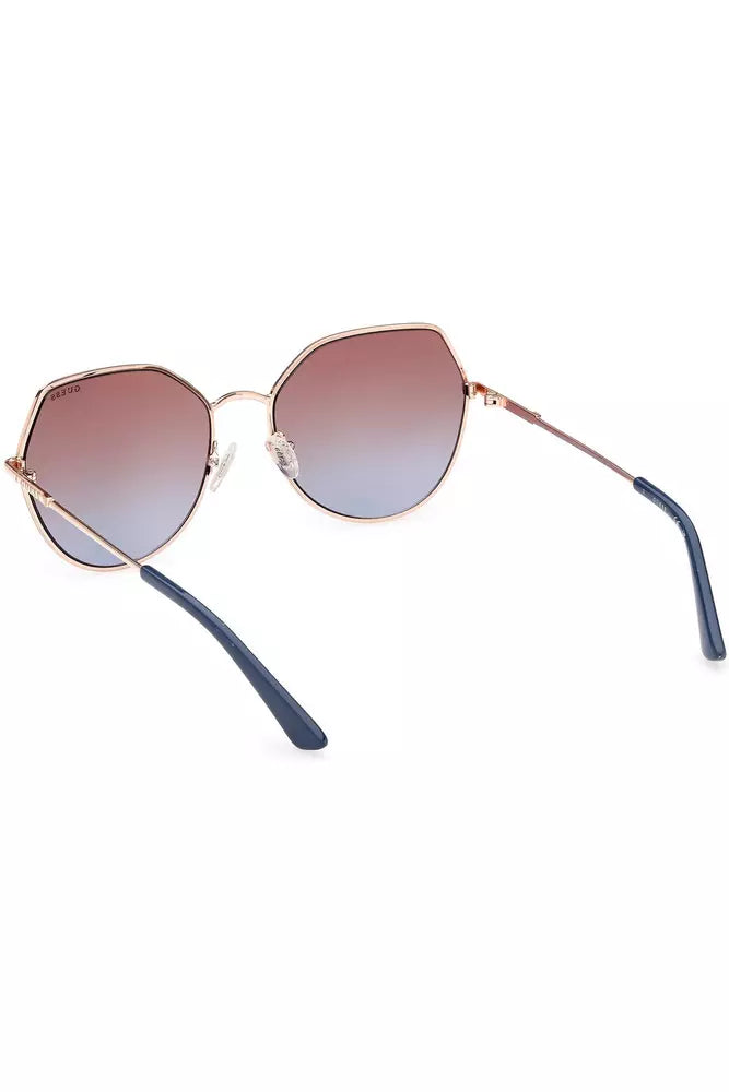 Guess Jeans Chic Round Lens Metal Frame Sunglasses