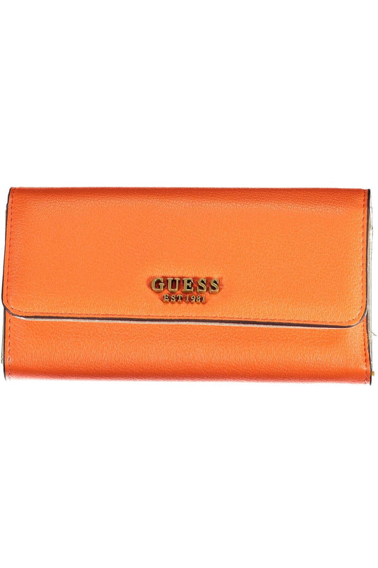 Guess Jeans Chic Orange Polyurethane Wallet for Everyday Elegance