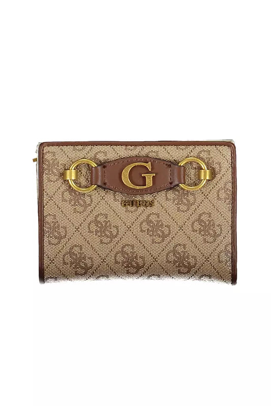 Guess Jeans Chic Beige Multi-Compartment Wallet