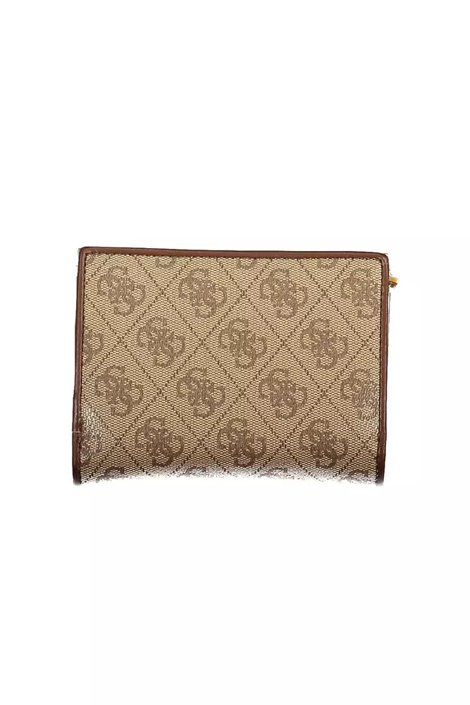 Guess Jeans Chic Beige Multi-Compartment Wallet