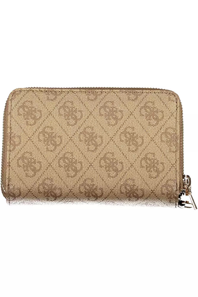 Guess Jeans Chic Beige Dual Compartment Wallet