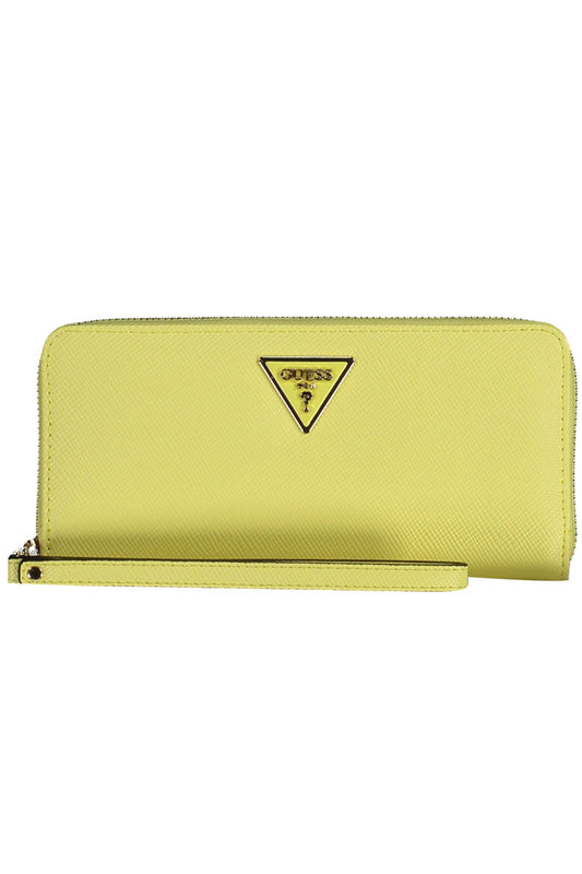 Guess Jeans Sunny Yellow Chic Wallet with Contrasting Details