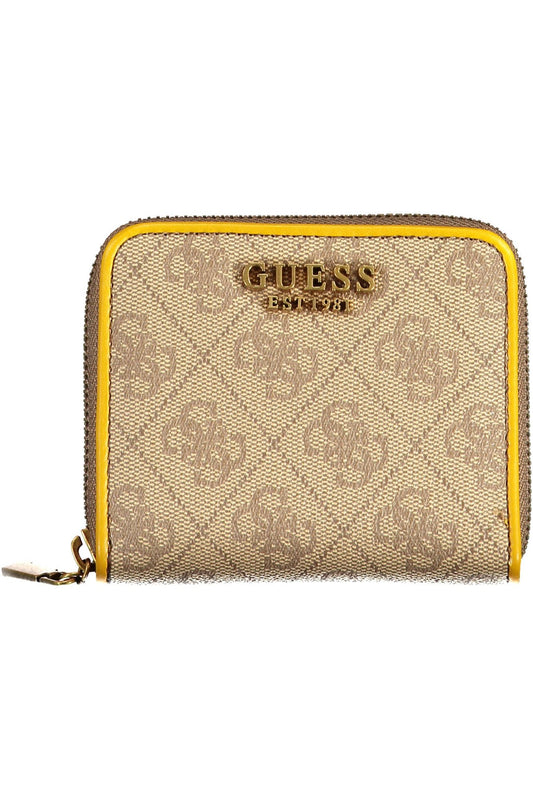 Guess Jeans Chic Sunshine Yellow Wallet with Contrasting Details