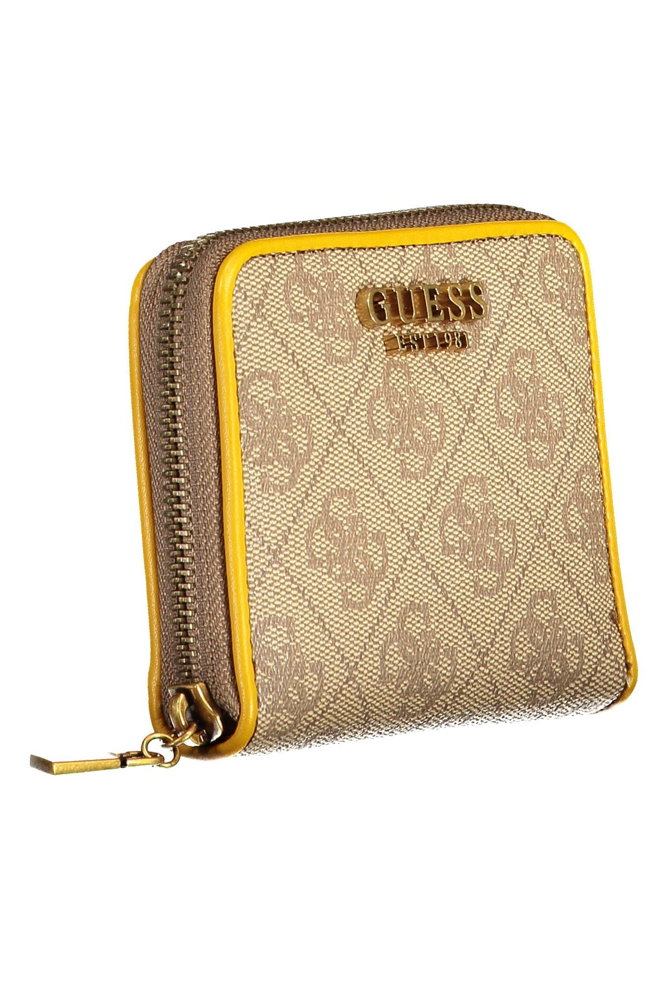 Guess Jeans Chic Sunshine Yellow Wallet with Contrasting Details