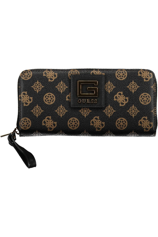 Guess Jeans Chic Brown Polyurethane Wallet with Contrasting Details