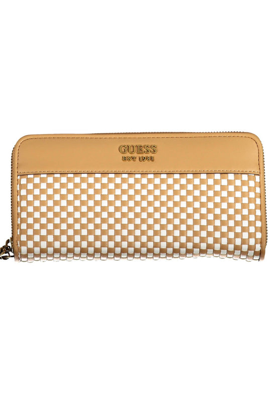 Guess Jeans Chic Brown Polyurethane Wallet with Trendy Details