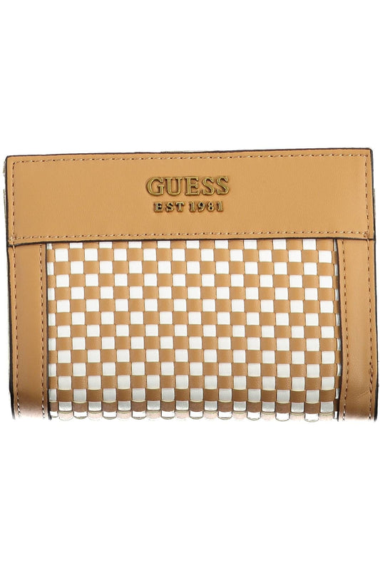 Guess Jeans Chic Brown Polyurethane Multi-Compartment Wallet