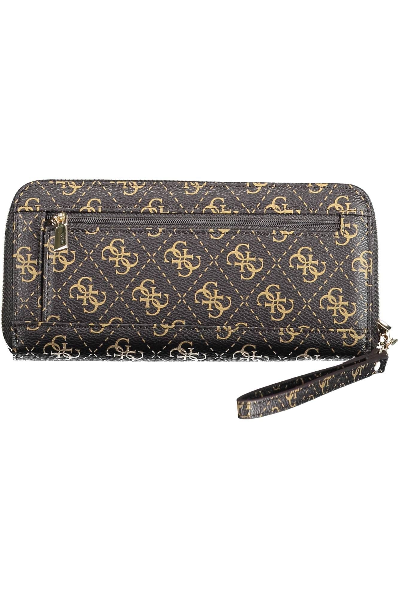 Guess Jeans Chic Brown Polyurethane Wallet with Contrasting Details