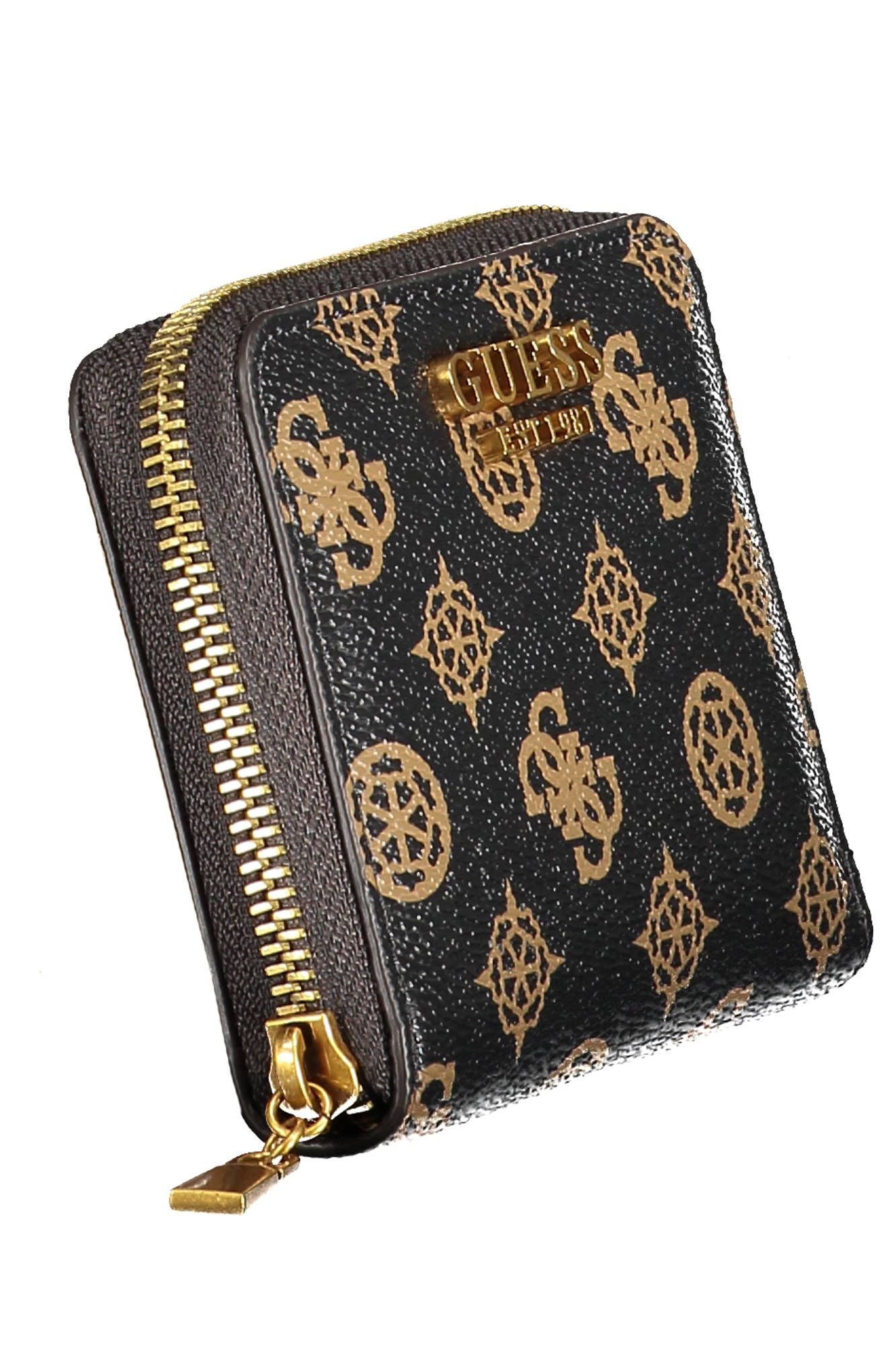 Guess Jeans Elegant Contrast Detail Brown Wallet