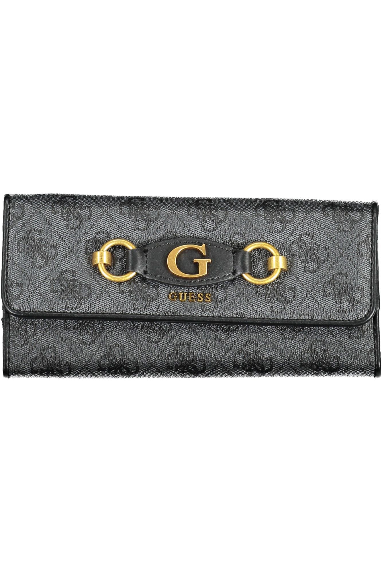 Guess Jeans Elegant Black Wallet with Contrasting Details