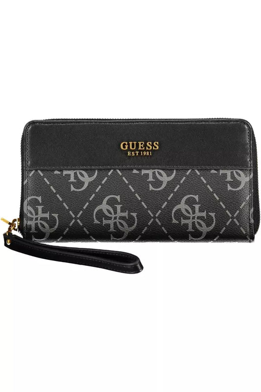 Guess Jeans Sleek Black Multi-Compartment Wallet