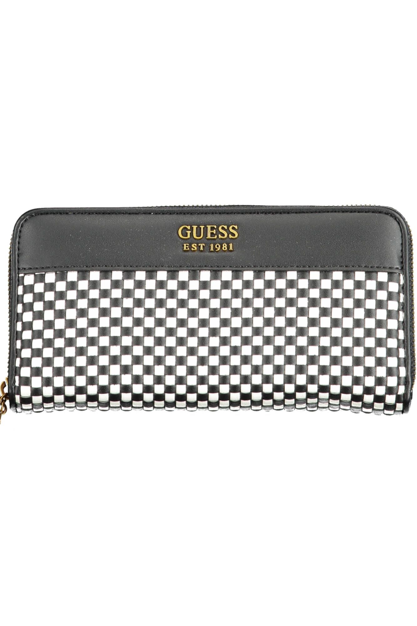 Guess Jeans Chic Black Polyurethane Wallet with Contrasting Details