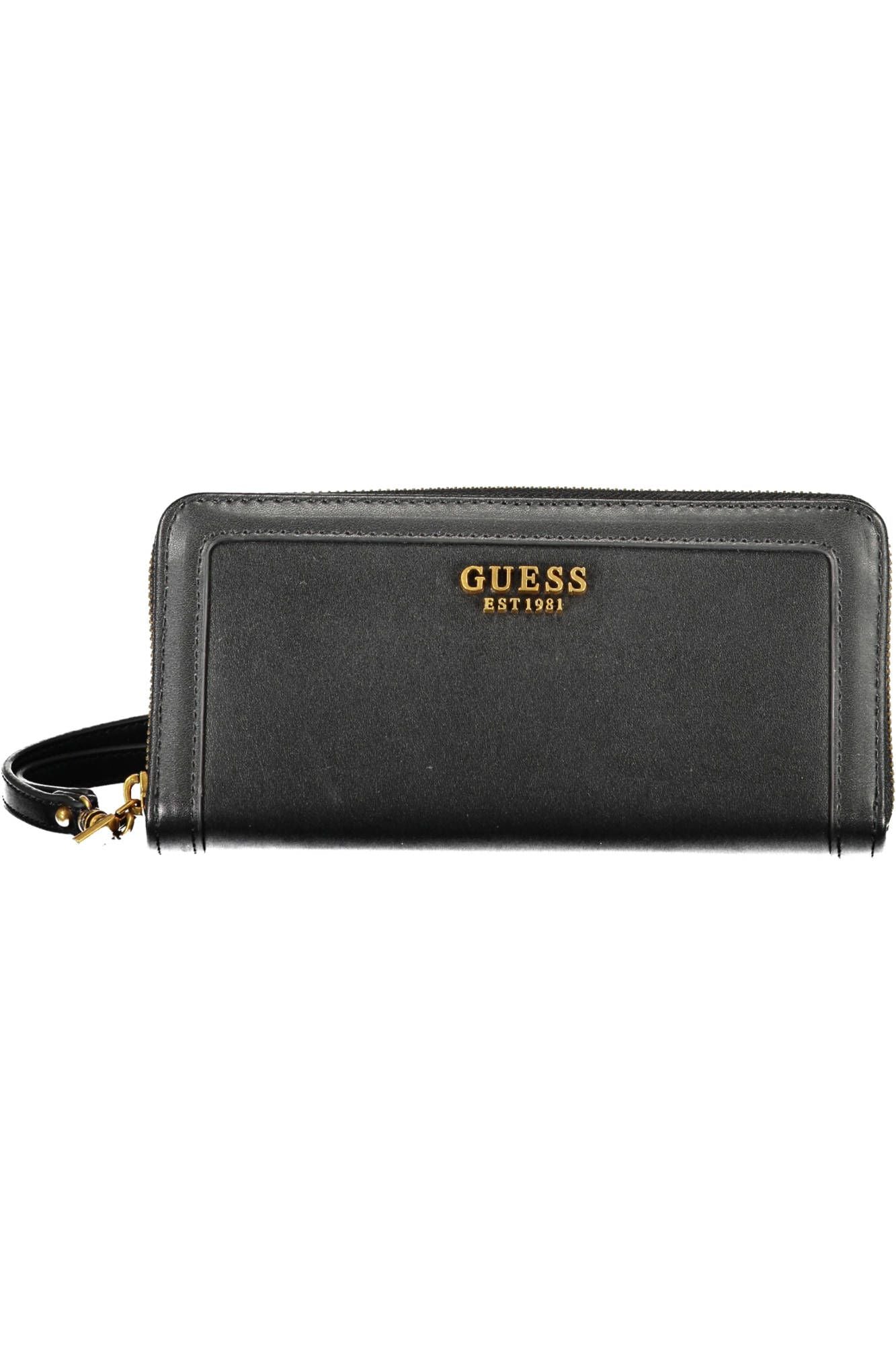 Guess Jeans Elegant Black Polyurethane Wallet for the Chic Organizer