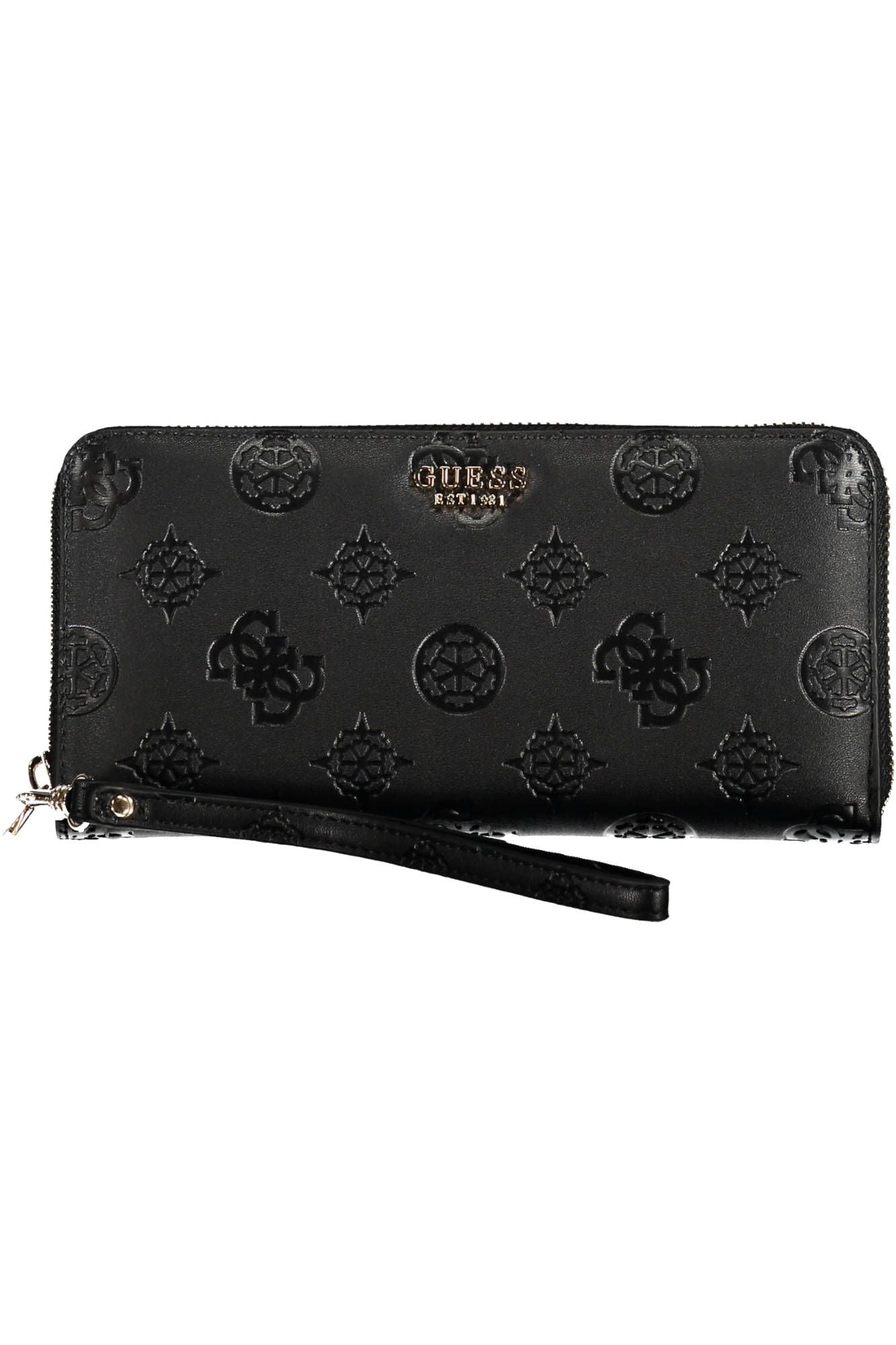 Guess Jeans Chic Black Polyurethane Wallet with Contrasting Details