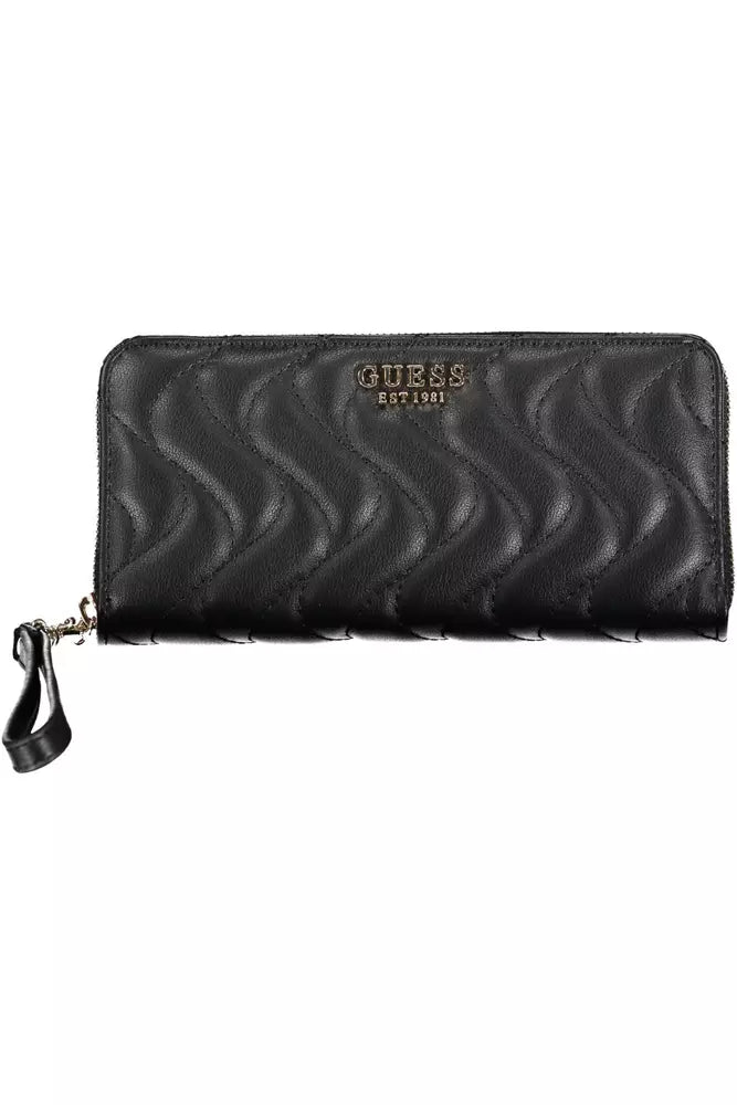 Guess Jeans Sleek Black Multi-Compartment Wallet