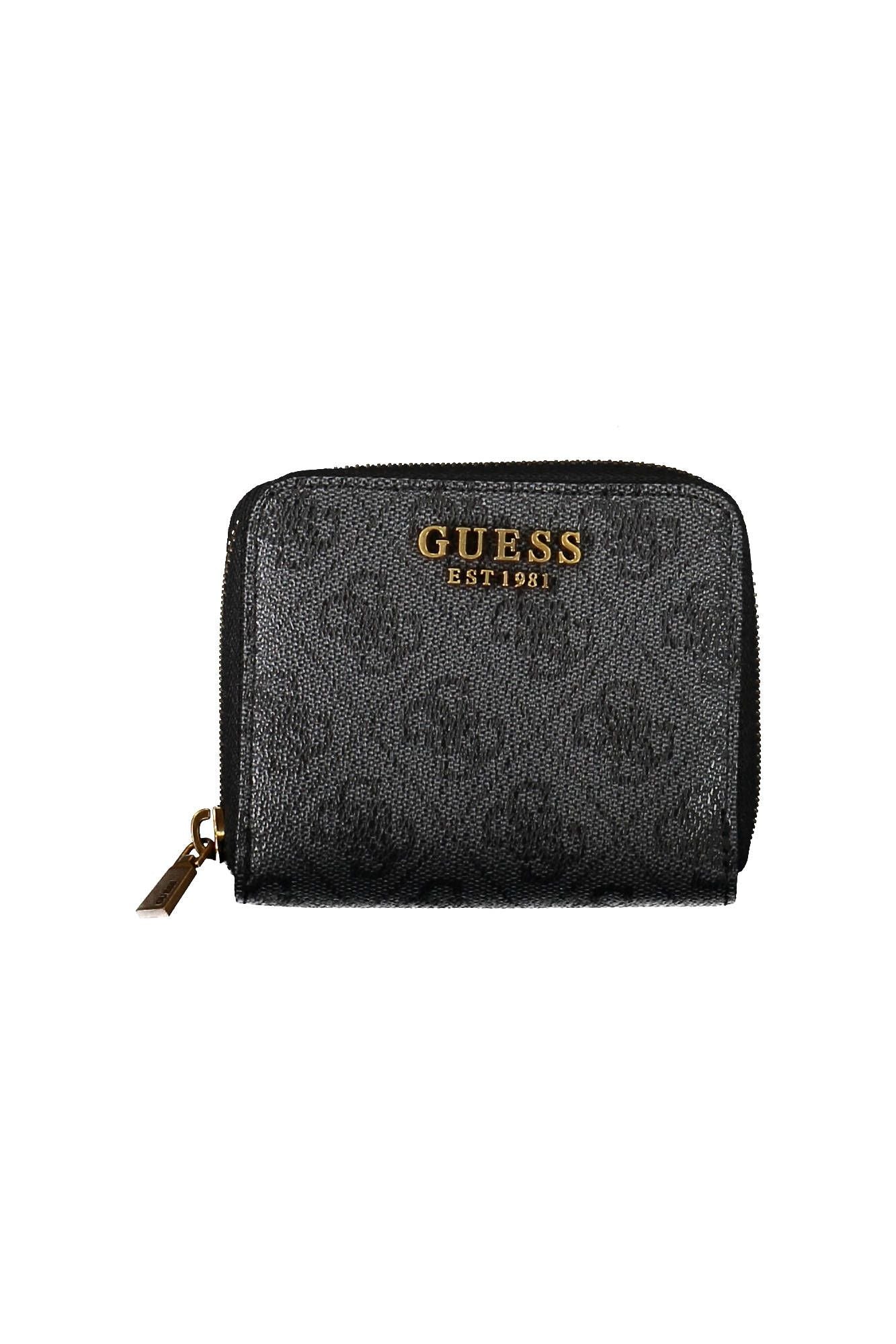 Guess Jeans Chic Black Polyurethane Zip Wallet