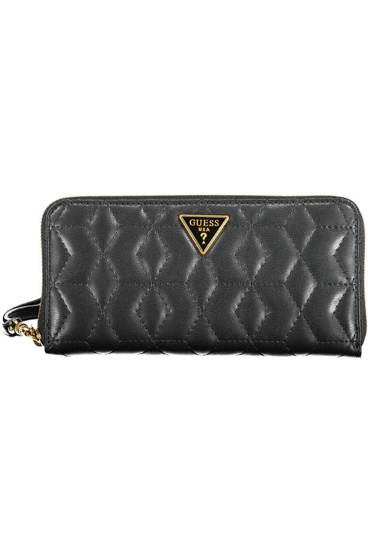 Guess Jeans Elegant Black Polyurethane Wallet with 5 Compartments