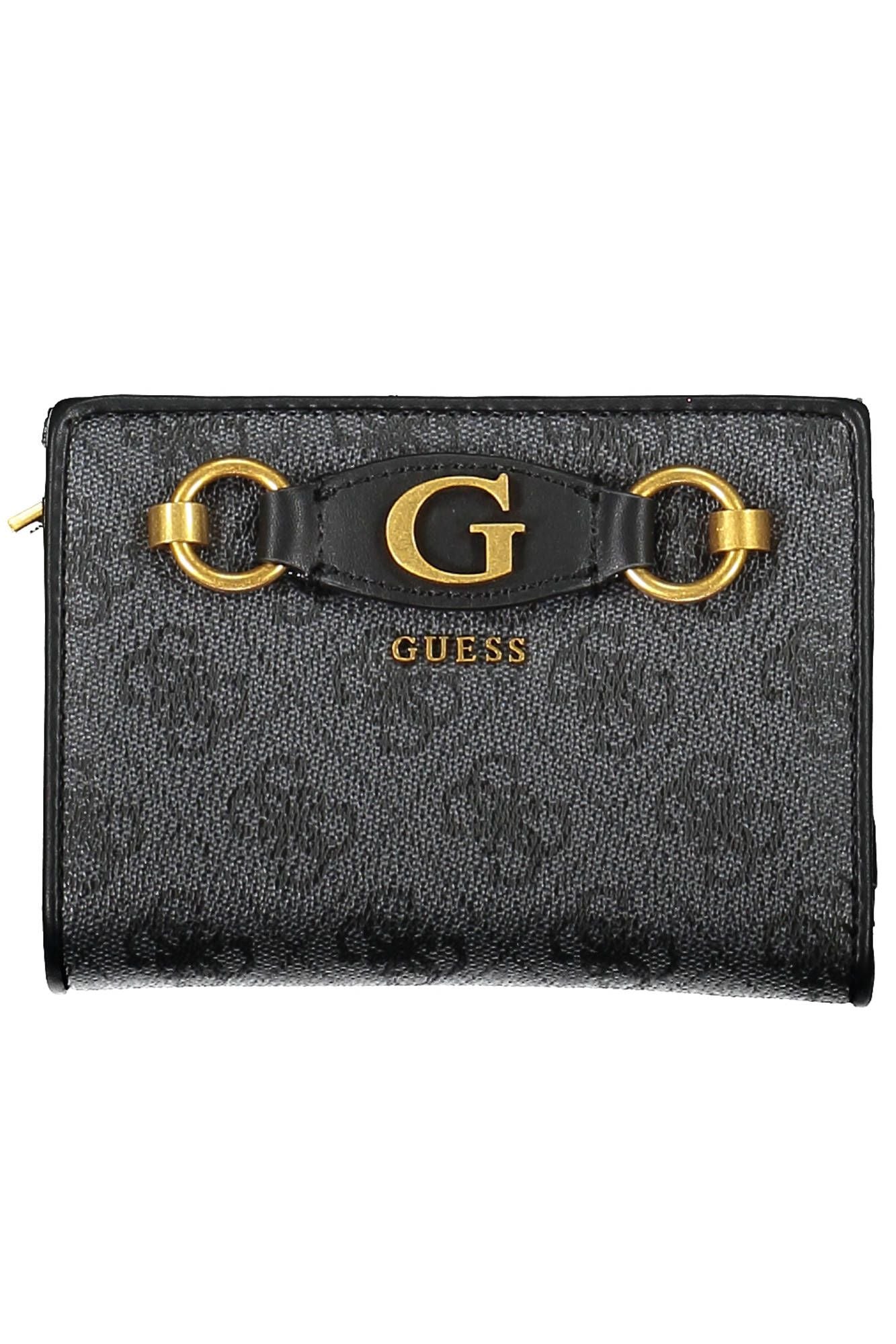 Guess Jeans Elegant Black Polyurethane Wallet with Multiple Compartments