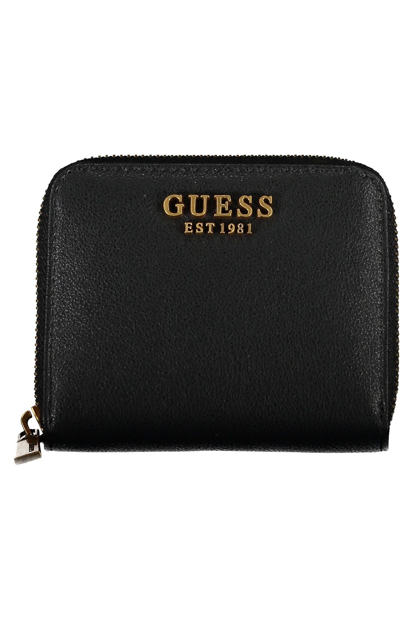 Guess Jeans Chic Black Polyurethane Wallet with Logo