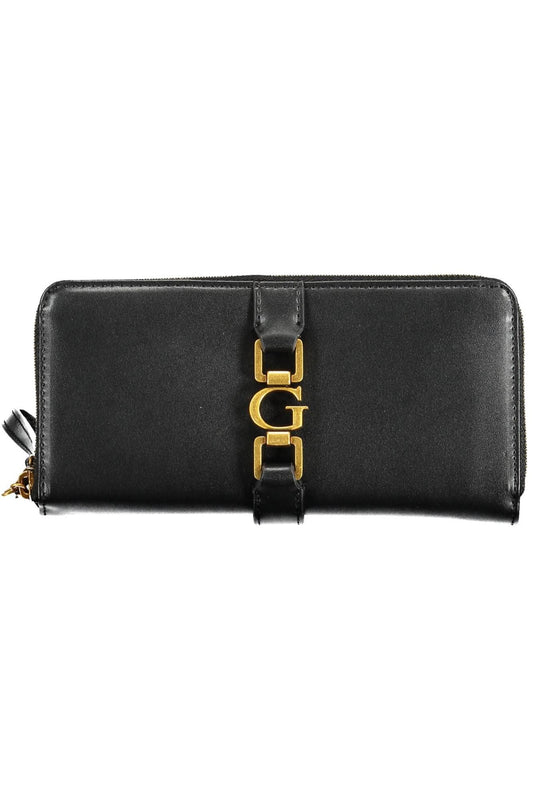 Guess Jeans Elegant Black Polyurethane Wallet with Logo Detailing