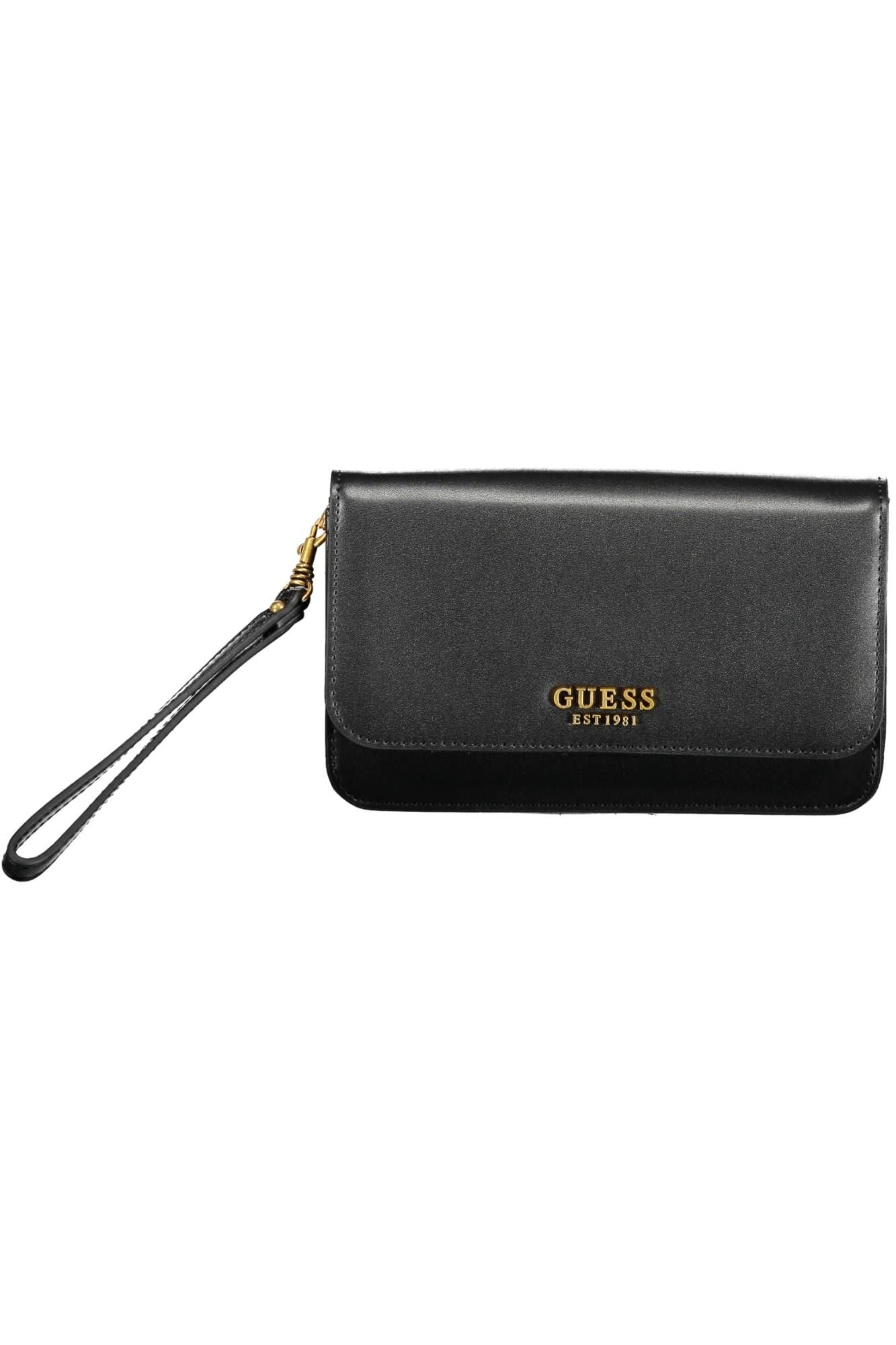 Guess Jeans Elegant Black Polyurethane Wallet with Phone Pocket