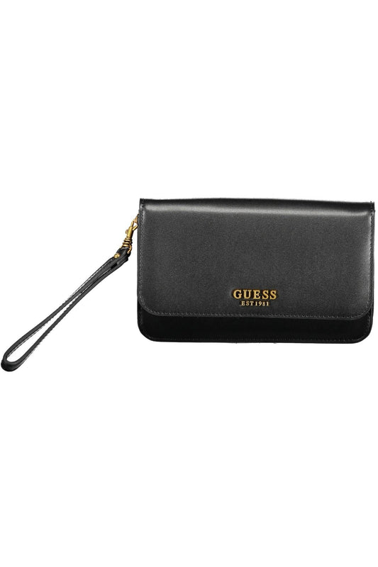 Guess Jeans Elegant Black Polyurethane Wallet with Phone Pocket