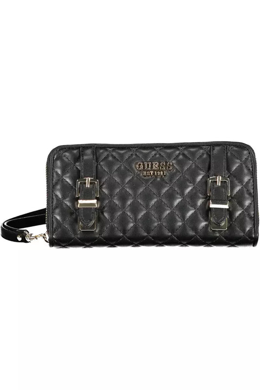 Guess Jeans Sleek Black Multi-Compartment Wallet