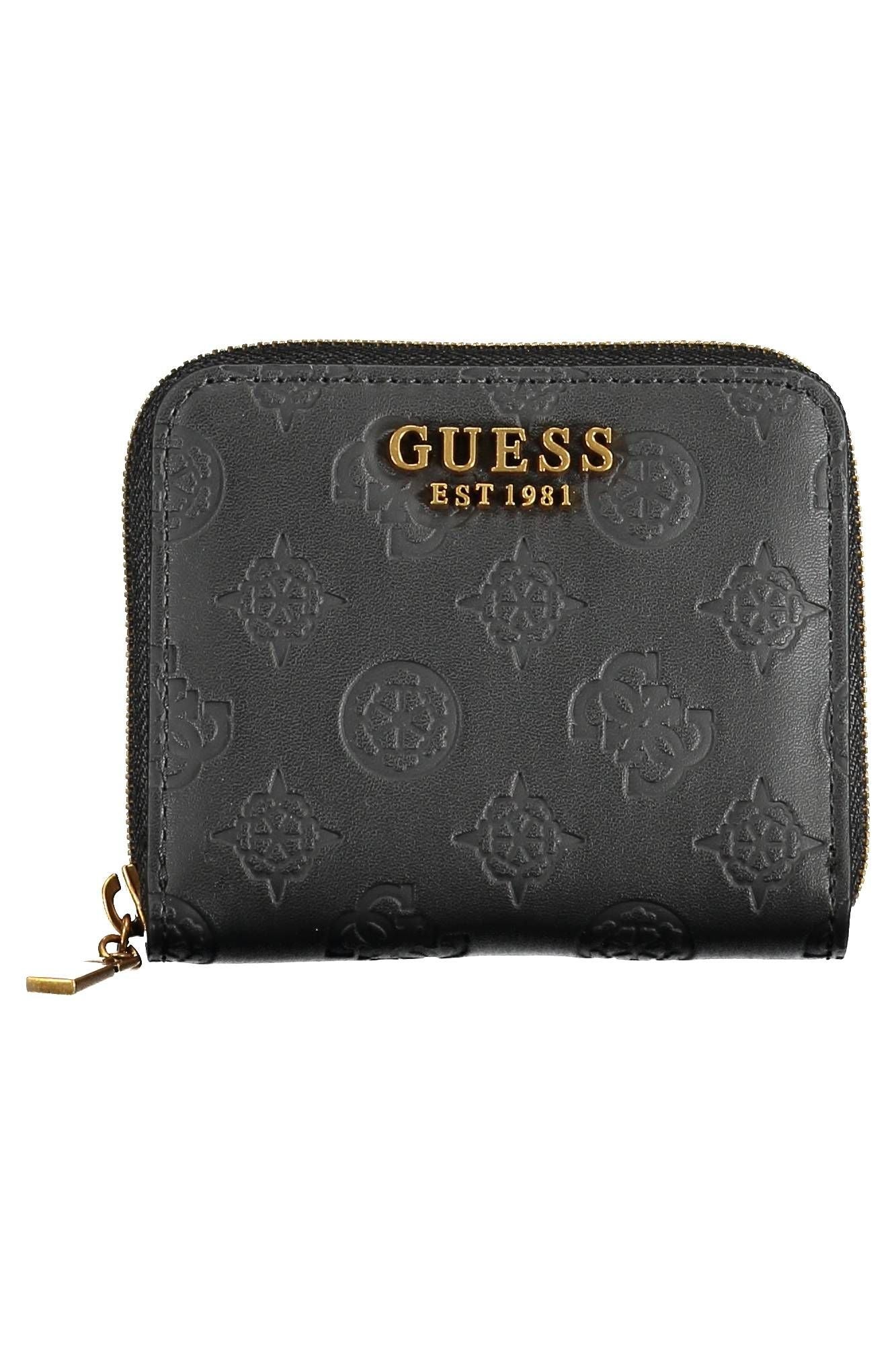 Guess Jeans Chic Black Polyurethane Wallet with Logo Detail